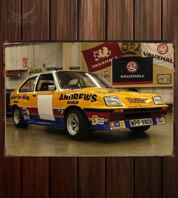 Металлическая табличка Vauxhall Chevette Rally Car